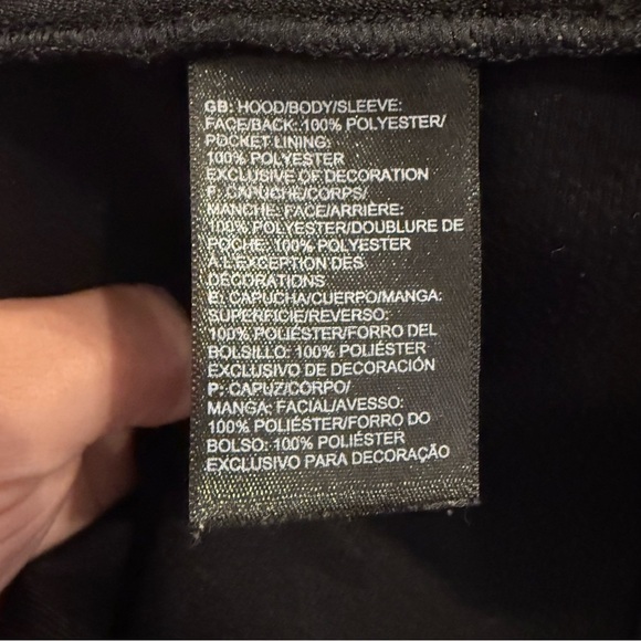 The North Face Hoodie Men's Size XL Black Full Zip Long Sleeve Hooded Jacket - Picture 6 of 9